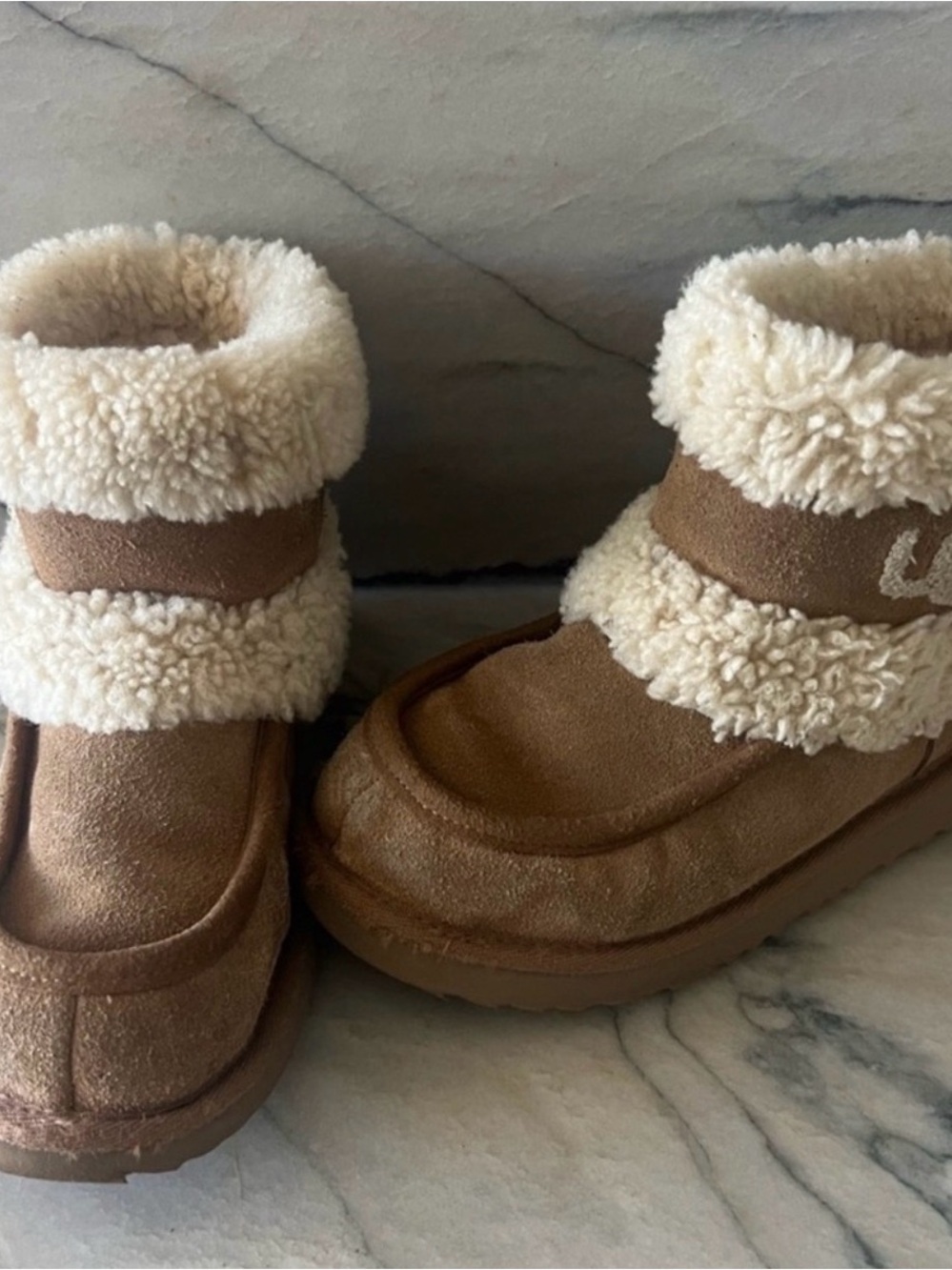 UGG Ultra Mini Fluff Shearling Boots